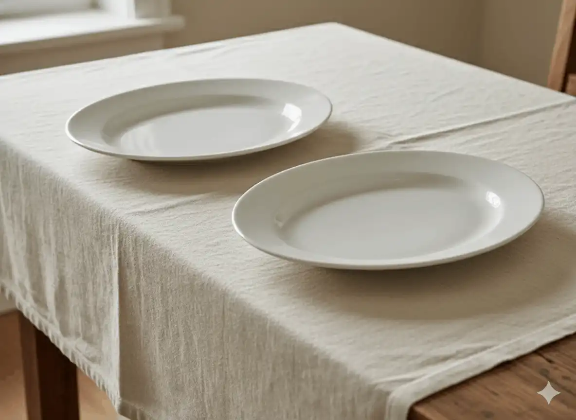 grandes et petites assiettes rondes